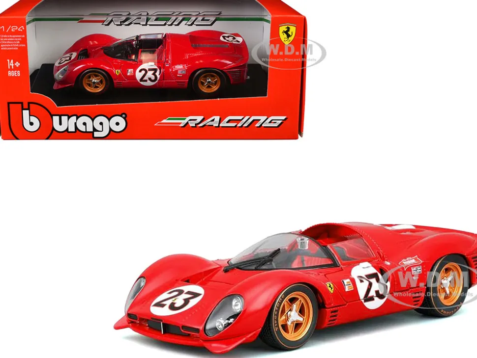 Ferrari 330 P4 #23 Lorenzo Bandini - Chris Amon "Ferrari S.P.A." Winner "24 Hours of Daytona" (1967) "Racing" Series 1/24 Diecast Model Car by Bburago