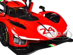 Ferrari 499P Modificata #24 Red with Italian Flag Stripes 