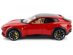 2022 Ferrari Purosangue Rosso Corsa Red with Black Top 1/18 Diecast Model Car by Polistil