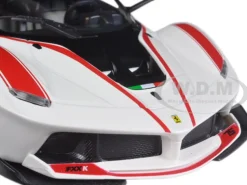 Ferrari Racing FXX-K #75 White 1/24 Diecast Model Car Bburago 26301