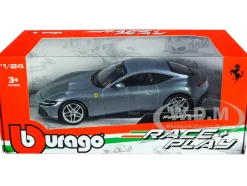 Ferrari Roma Gray Metallic Race + Play Series 1/24 Diecast Model Car Bburago 26029gry