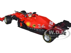 Ferrari SF21 #55 Carlos Sainz Formula One F1 Car Ferrari Racing Series 1/18 Diecast Model Car Bburago 16809SA