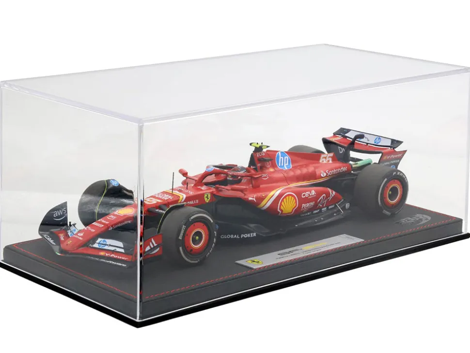 Ferrari SF-24 #55 Carlos Sainz Jr. 2nd Place Formula One F1 "United States GP" (2024) Limited Edition to 20 pieces Worldwide 1/18 Diecast Model Car by BBR