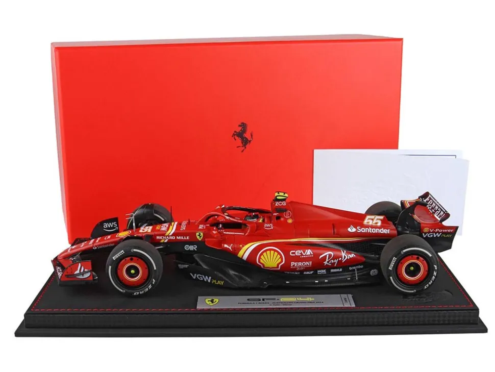 Ferrari SF-24 #55 Carlos Sainz Winner Formula One F1 "Australian GP" (2024) Limited Edition to 180 pieces Worldwide 1/18 Diecast Model Car by BBR