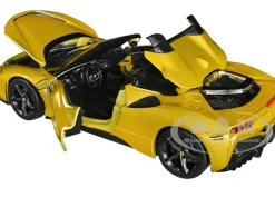 Ferrari SF90 Spider Gold Metallic Race + Play Series 1/18 Diecast Model Car Bburago 16016gld