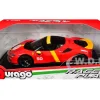 Ferrari SF90 Stradale Assetto Fiorano #50 Red with Black Top and Yellow Stripes "Race + Play" Series 1/18 Diecast Model Car by Bburago