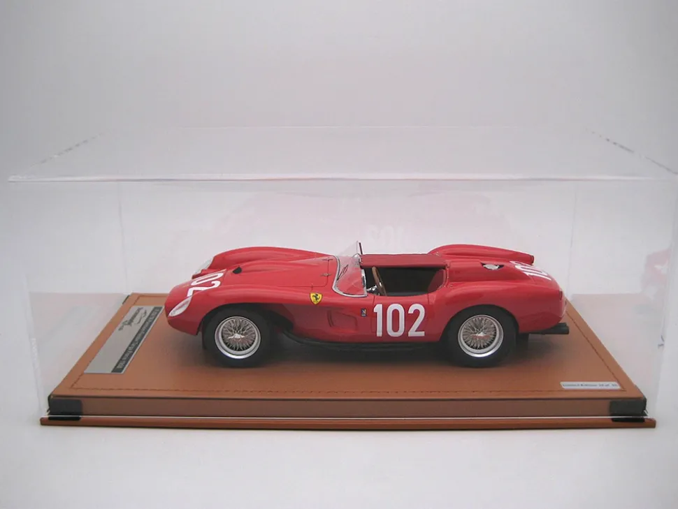 Ferrari 250 TR Pontoon-Fender #102 Wolfgang von Trips - Mike Hawthorn "Scuderia Ferrari" 3rd Place "Targa Florio" (1958) "Mythos Series" with Display Case Limited Edition to 50 pieces Worldwide 1/18 Model Car by Tecnomodel