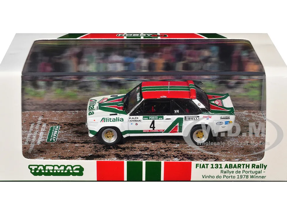 FIAT 131 ABARTH Rally #4 Markku Alen - Ilkka Kivimaki Winner "Rallye de Portugal - Vinho do Porto" (1978) "Hobby64" Series 1/64 Diecast Model Car by Tarmac Works