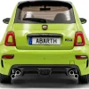 2023 Fiat F595 Abarth Verde Adrenalina Green with Black Top and Stripes 1/18 Diecast Model Car by Solido
