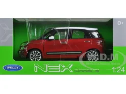 2013 Fiat 500L Red 1/24 Diecast Car Model Welly 24038
