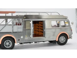Fiat 642 RN2 Bartoletti Car Transporter Raw Metal Clear Finish Limited Edition to 500 pieces Worldwide 1/18 Diecast Model Car by CMC