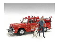 Firefighters Fire Dog Training Figures Trainer Dog 1/24 Scale Models American Diorama 76420