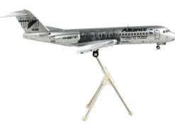 Fokker F70 Commercial Aircraft Alliance Airlines 100 Years First Flight from England Silver Metallic Gemini 200 Series 1/200 Diecast Model Airplane GeminiJets G2UTY988
