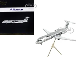 Fokker F70 Commercial Aircraft Alliance Airlines 100 Years First Flight from England Silver Metallic Gemini 200 Series 1/200 Diecast Model Airplane GeminiJets G2UTY988