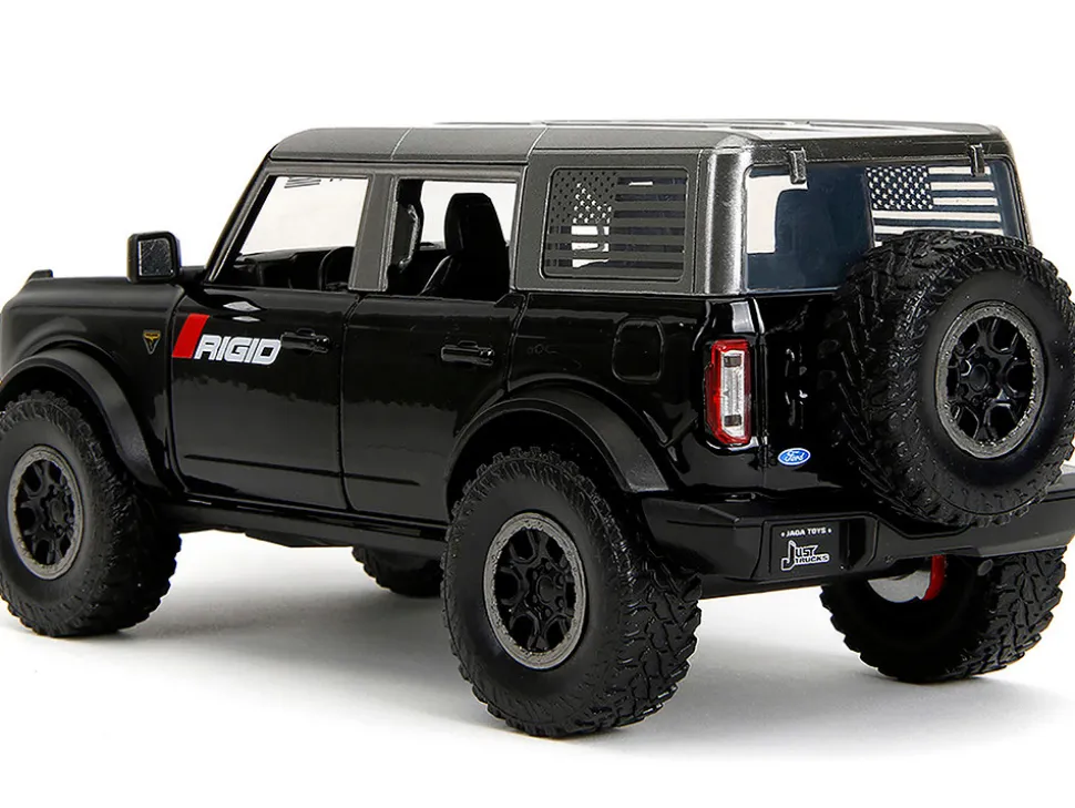 2021 Ford Bronco Badlands Black "Rigid" with Extra Wheels "Just Trucks" Series 1/24 Diecast Model Car by Jada