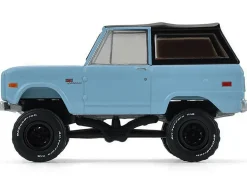1972 Ford Bronco Custom SUV Light Blue with Black Top 