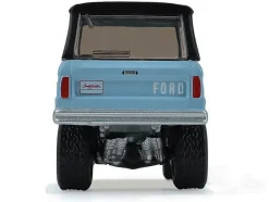 1972 Ford Bronco Custom SUV Light Blue with Black Top 