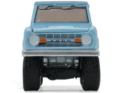 1972 Ford Bronco Custom SUV Light Blue with Black Top 