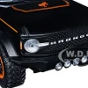 2021 Ford Bronco Matt Black Orange Stripes Roof Rack Addictive Desert Designs Just Trucks Series 1/24 Diecast Model Car Jada 34287