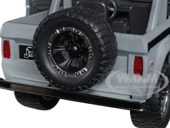 1973 Ford Bronco Pickup Truck Gray Black Stripes Extra Wheels Just Trucks Series 1/24 Diecast Model Car Jada 33849