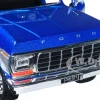 1978 Ford Bronco Ranger XLT Open Top Spare Tire Blue Metallic Silver Timeless Legends Series 1/24 Diecast Model Car Motormax 79372