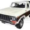 1978 Ford Bronco Ranger XLT Spare Tire Cream Brown Black Camper Shell Timeless Legends Series 1/24 Diecast Model Car Motormax 79371
