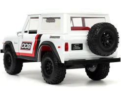 1973 Ford Bronco #008 White with Red and Black Stripes and Red Interior with Extra Wheels Just Trucks Series 1/24 Diecast Model Car Jada 34181