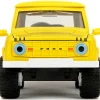 1973 Ford Bronco Yellow with Graphics and SpongeBob SquarePants Diecast Figure "SpongeBob SquarePants" (1999–Current) TV Series "Hollywood Rides" Series 1/24 Diecast Model Car by Jada