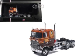 1976 Ford CL 9000 Truck Tractor Brown Two-Tone with Graphics 1/64 Diecast Model by IXO Models