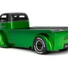 1947 Ford COE Flatbed Truck Green Metallic and Matt Black "Toyo Tires" with Extra Wheels "Just Trucks" Series 1/24 Diecast Model Car by Jada