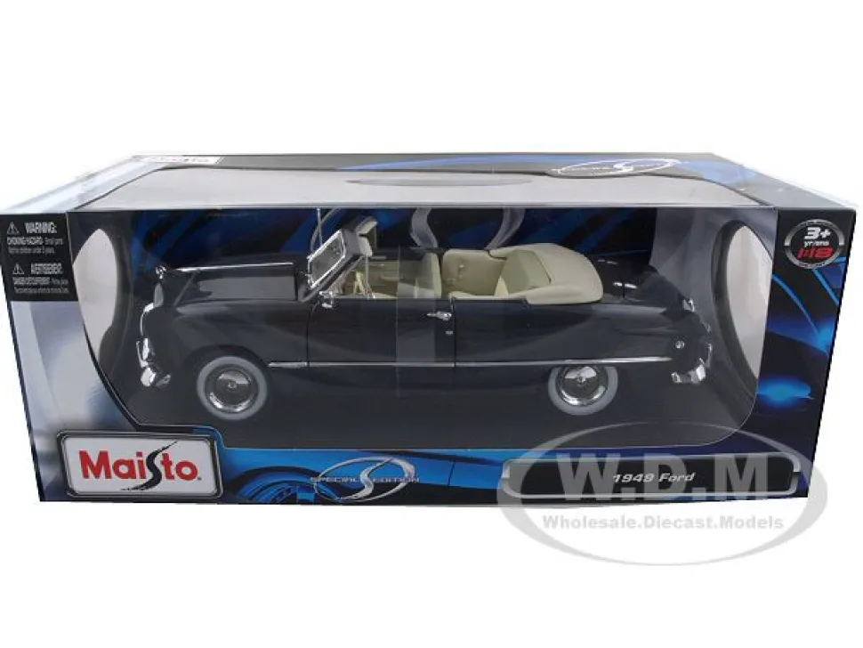 1949 Ford Convertible Gray 1/18 Diecast Model Car Maisto 31682