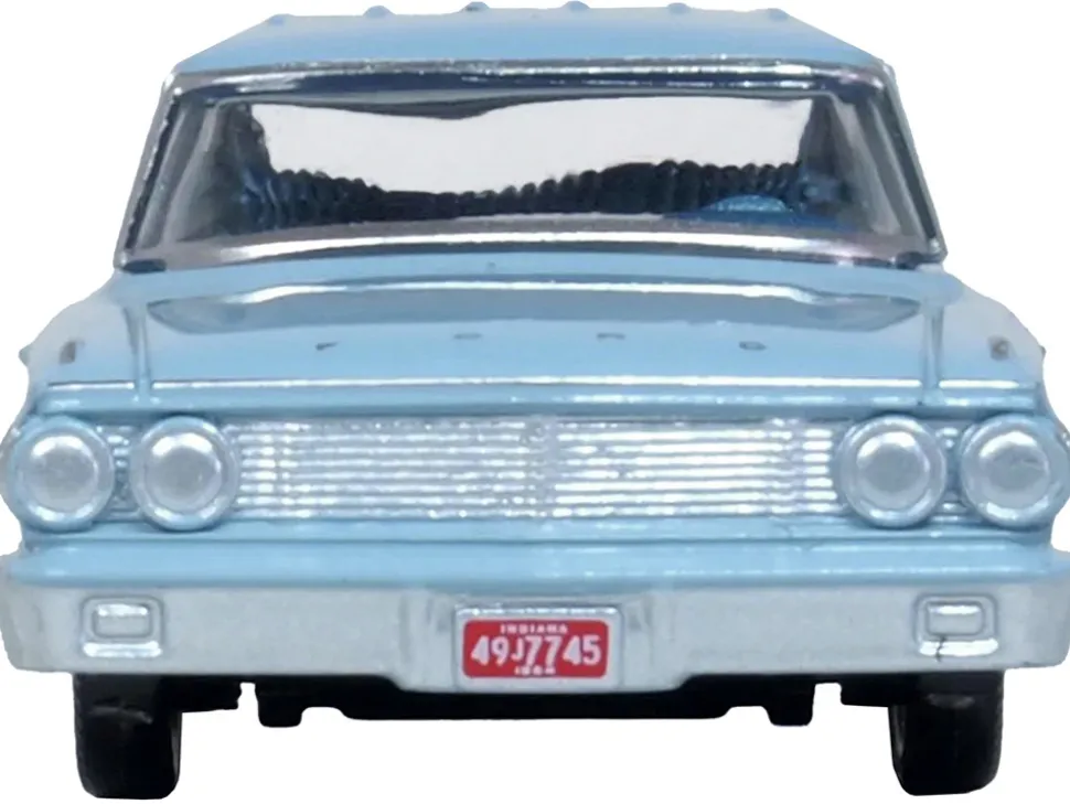1964 Ford Country Sedan Skylight Blue 1/87 (HO) Scale Diecast Model Car by Oxford Diecast