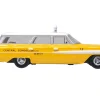 1964 Ford Country Station Wagon "Central School Bus" Yellow with White Top 1/87 (HO) Scale Diecast Model Car by Oxford Diecast