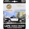 Ford Crown Victoria Police Cruiser Black and White Los Angeles Police Department with Police Sign Diecast Model Daron RT8315