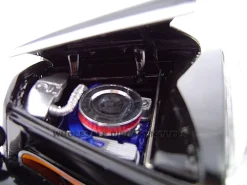 1934 Ford Custom Convertible Black With Flames 1/24 Diecast Car Model Unique Replicas 18541