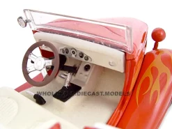1934 Ford Custom Convertible Hot Rod Orange 1/24 Diecast Car Unique Replicas 18543