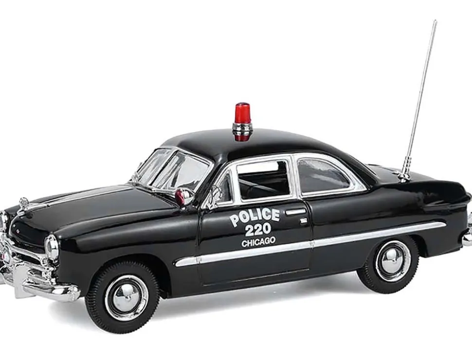 1949 Ford Custom Police Car "Chicago Police Department" Black 1/43 Diecast Model Car by Greenlight