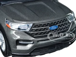 2022 Ford Explorer XLT Gray Metallic Timeless Legends Series 1/24 Diecast Model Car Motormax 79378GRY