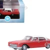 1960 Ford Fairlane Sedan 500 Monte Carlo Red with Corinthian White Top and Interior 1/87 (HO) Scale Diecast Model Car by Oxford Diecast
