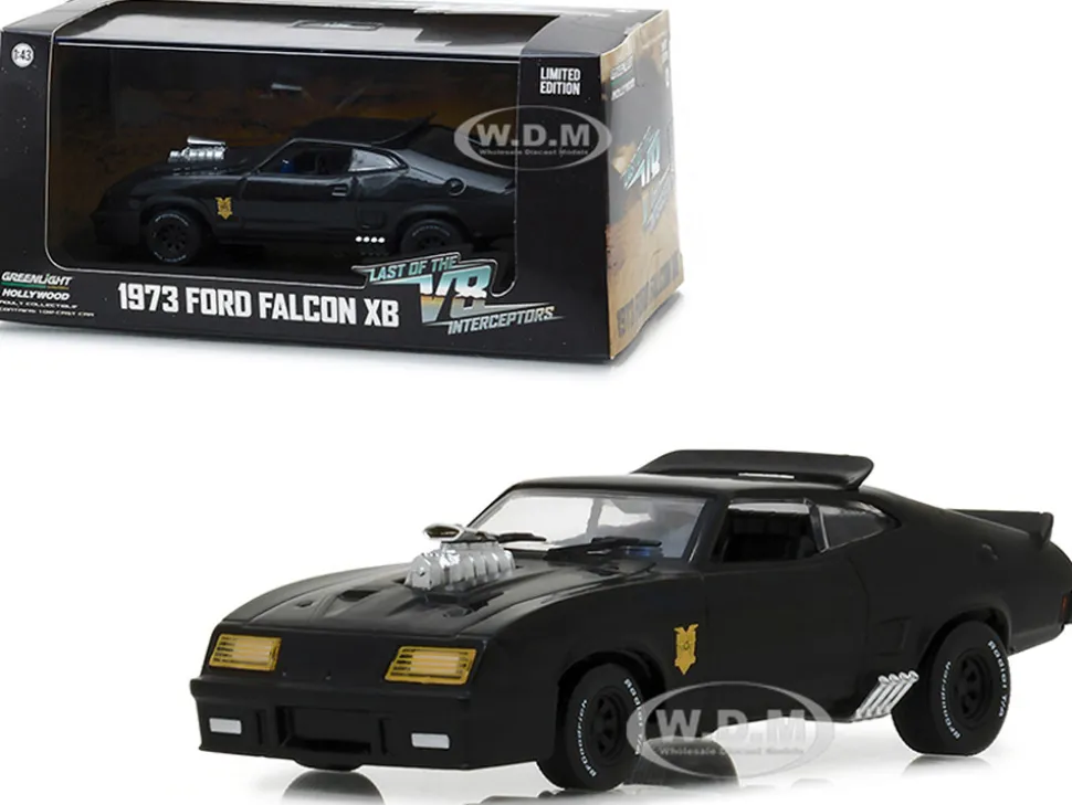 1973 Ford Falcon XB Black Last of the V8 Interceptors 1979 Movie 1/43 Diecast Model Car Greenlight 86522
