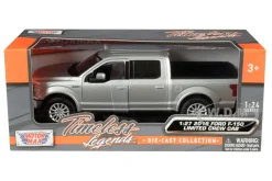 2019 Ford F-150 Limited Crew Cab Pickup Truck Metallic Silver 1/24 1/27 Diecast Model Car Motormax 79364