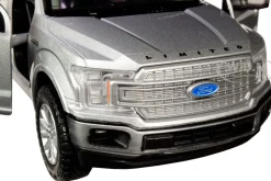 2019 Ford F-150 Limited Crew Cab Pickup Truck Metallic Silver 1/24 1/27 Diecast Model Car Motormax 79364