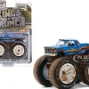 1996 Ford F-250 Monster Truck Bigfoot #7 Blue Dirty Version Kings of Crunch Series 7 1/64 Diecast Model Car Greenlight 49070 F