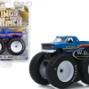 1996 Ford F-250 Monster Truck Bigfoot #7 Metallic Blue Stripes Kings of Crunch Series 5 1/64 Diecast Model Car Greenlight 49050 F
