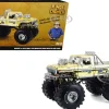 1979 Ford F-250 Monster Truck "Bigfoot #1 50th Anniversary" Gold Chrome with Bob Chandler Standing Figure "Kings of Crunch" Series 1/18 Diecast Model Car by Greenlight