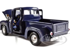 1956 Ford F-100 Pickup Blue 1/24 Diecast Model Car Motormax 73235