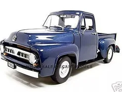 1953 Ford F-100 Pickup Dark Blue 1/18 Diecast Model Car Road Signature 92148