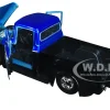 1956 Ford F 100 Pickup Truck Black and Blue Metallic with Ford Graphics Just Trucks Series 1/24 Diecast Model Car Jada 34307