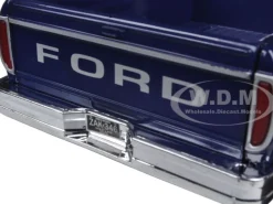 1979 Ford F-150 Pickup Truck Dark Blue 1/24 Diecast Model Car Motormax 79346