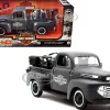 1948 Ford F-1 Pickup Truck 1942 Harley-Davidson WLA Flathead Motorcycle Matt Dark Gray Harley-Davidson Custom 1/24 Diecast Models Maisto 32185